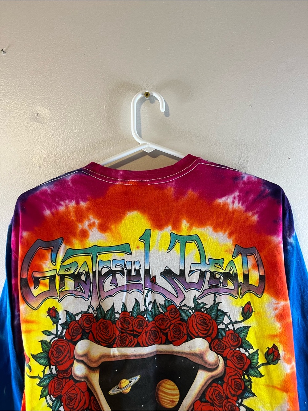 Liquid Blue Grateful Dead “Space Your Face” Long Sleeve Tie Dye T-shirt RARE - Picture 6 of 9
